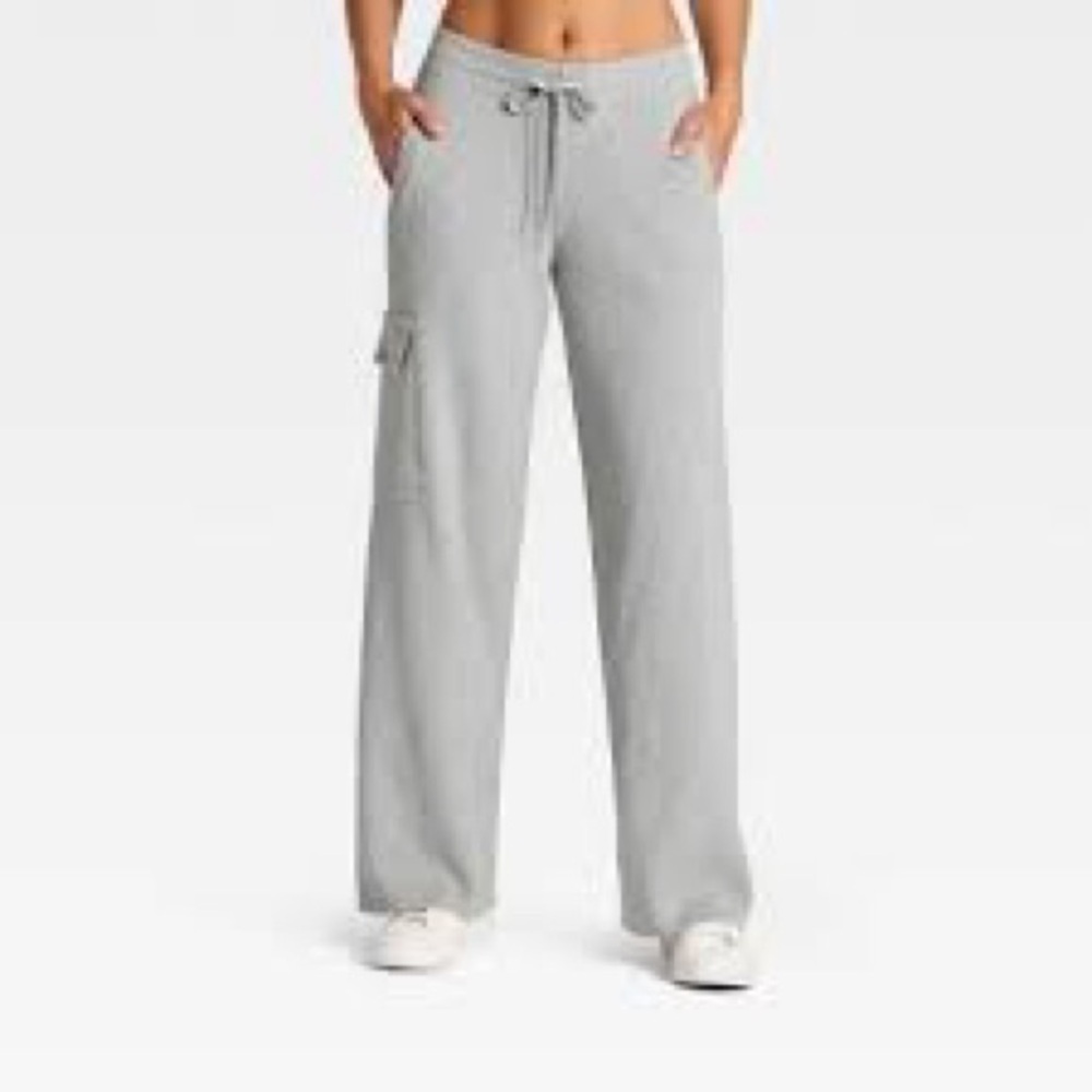 JoyLab™ Women's Washed Jersey Wide Leg Pants - Heathered Gray XXS & XXL